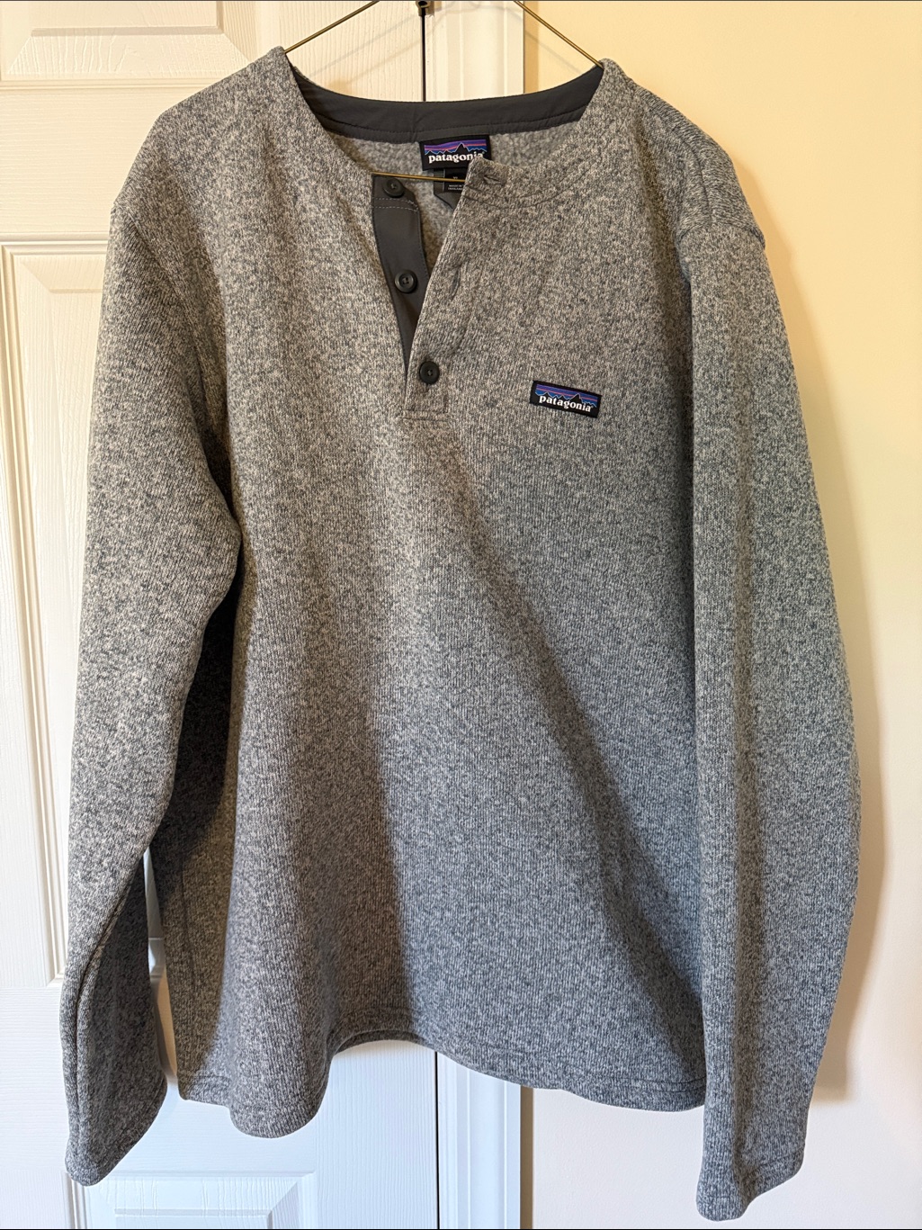 Patagonia Heather Gray Henley Pullover